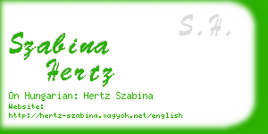 szabina hertz business card